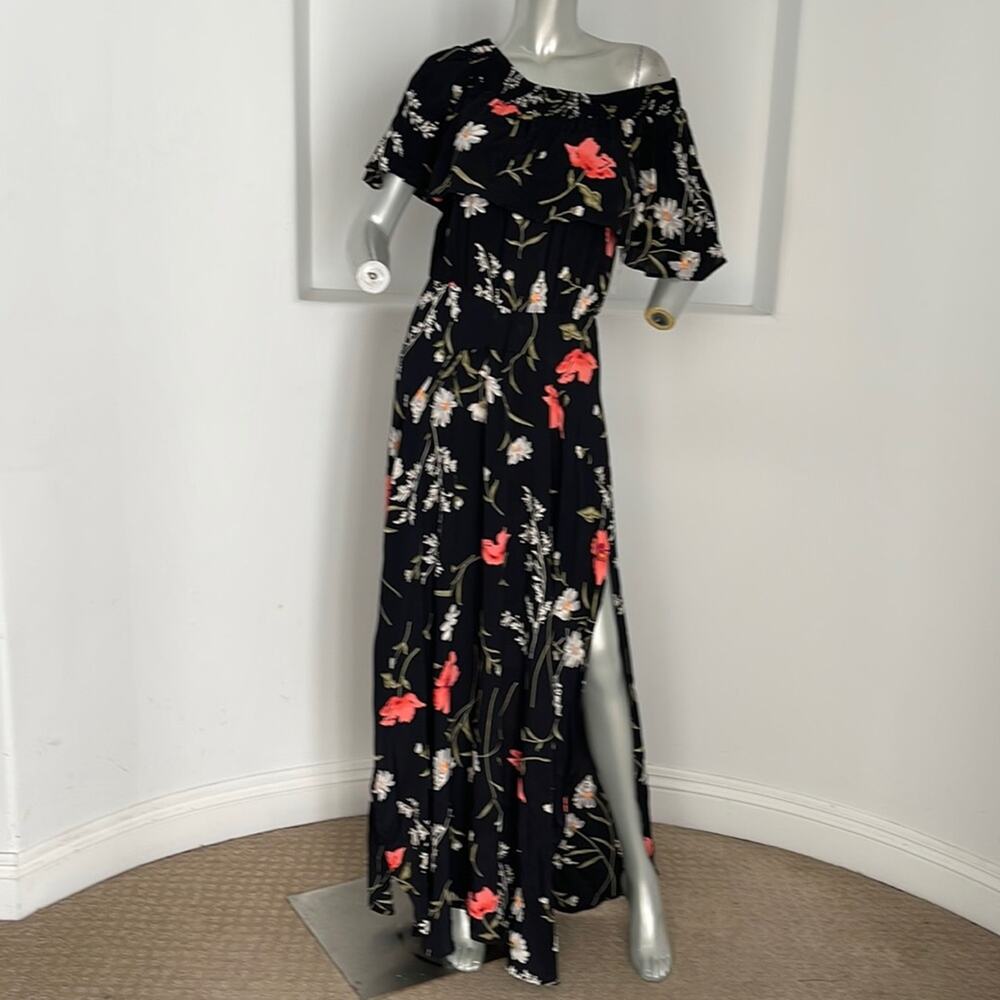 Flynn Skye Off The Shoulder Tender Gardens Floral Maxi Dress Size S NWT